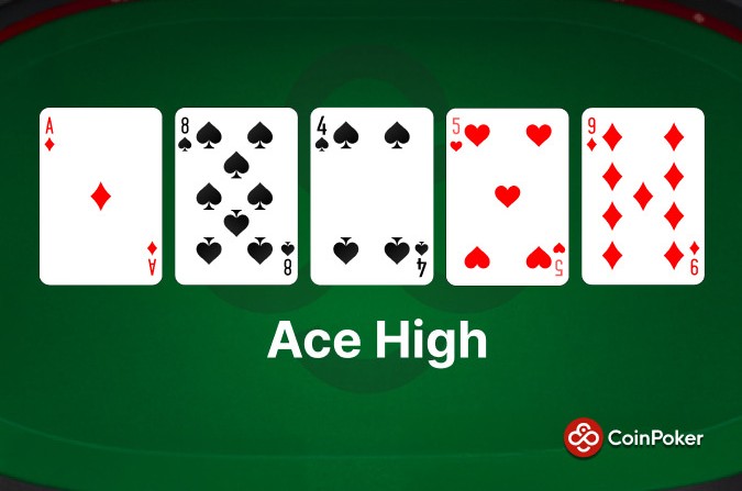An example of Ace High in poker, made with Ad 8s 4s 5h 9d.