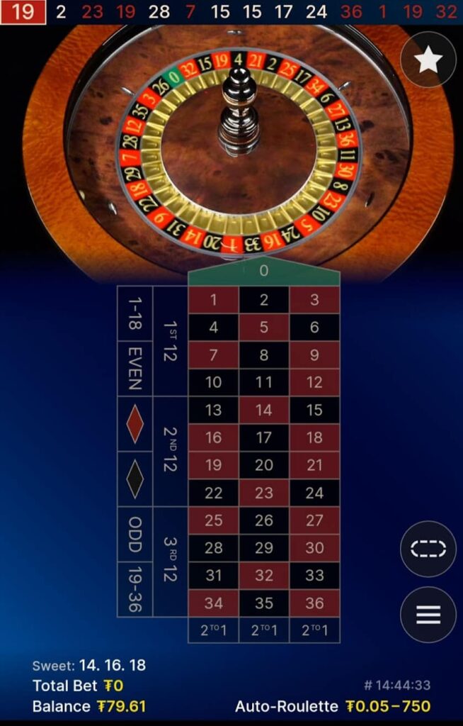 Auto Roulette on the CoinPoker Casino app.