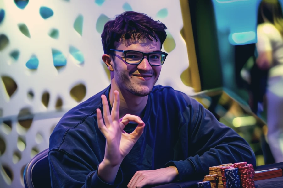 A picture of Lecomsi, poker player.