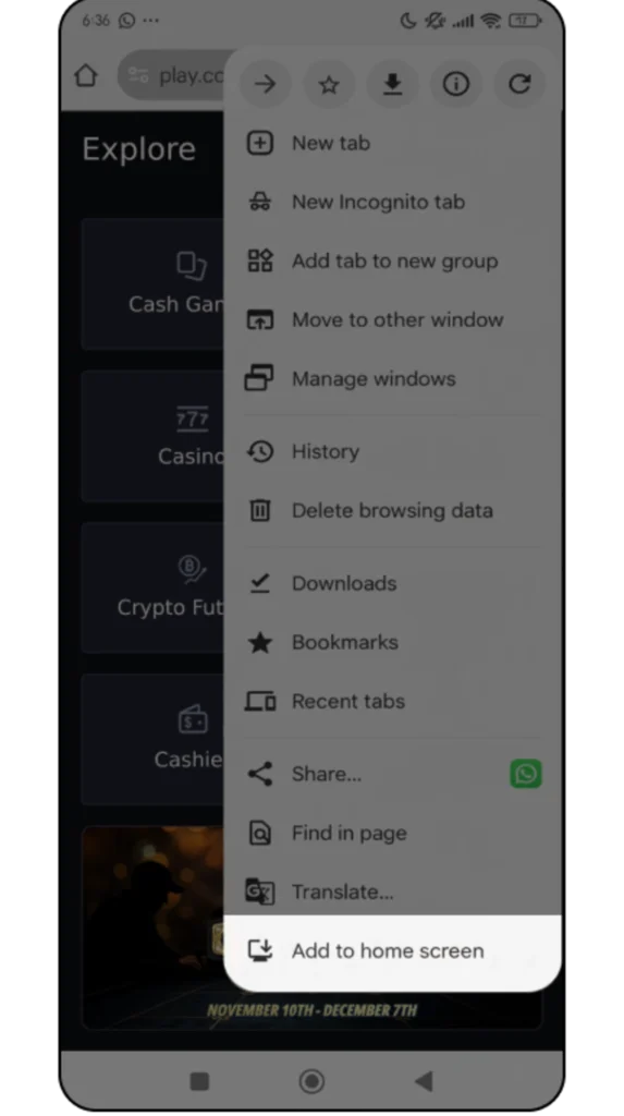 Step 2: Add to Home Screen