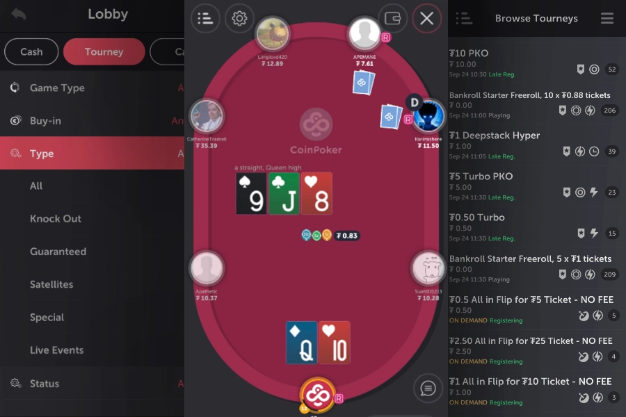 Mobile Poker Tournaments & Satellites