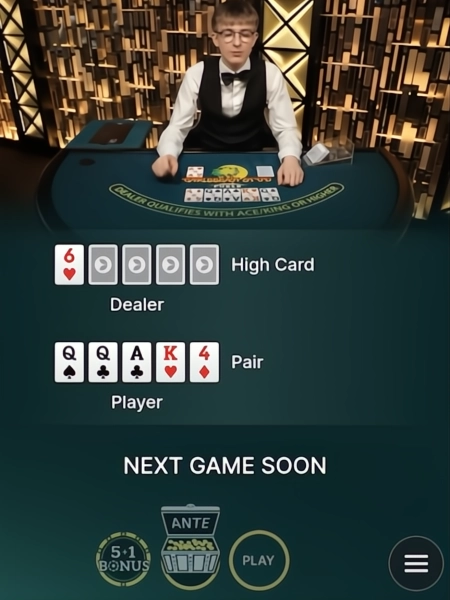Live Dealer Online Poker