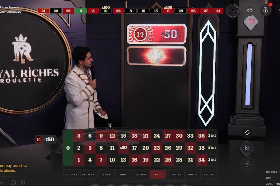 A game of live roulette on the CoinPoker Casino.