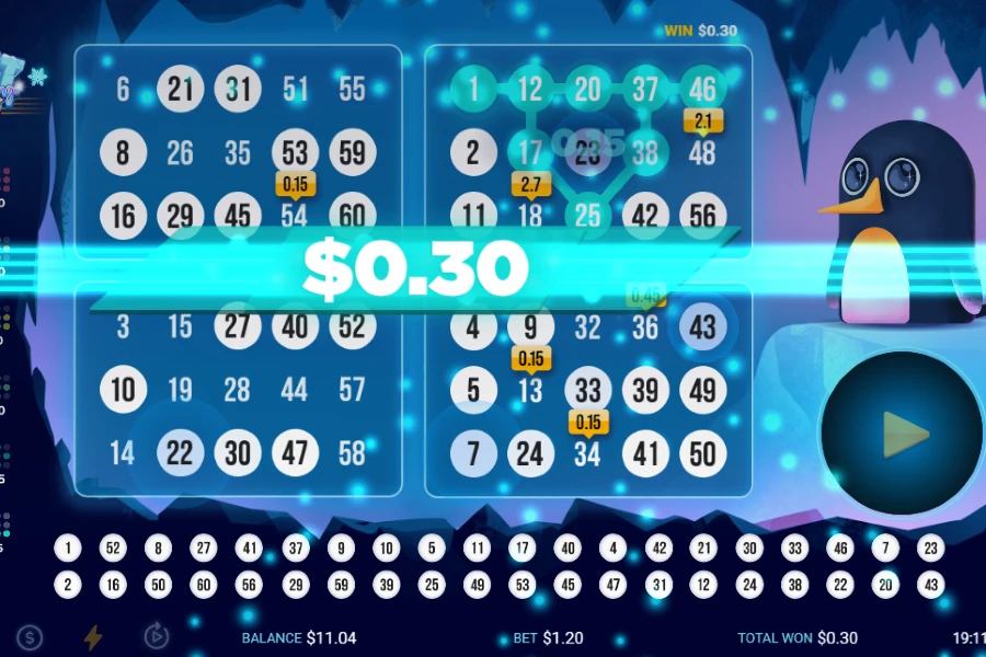 Bingo frost novelty casino game on CoinPoker.