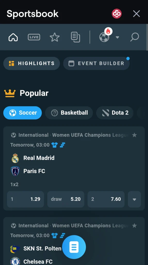 Make Mobile Sports Bets on Events
