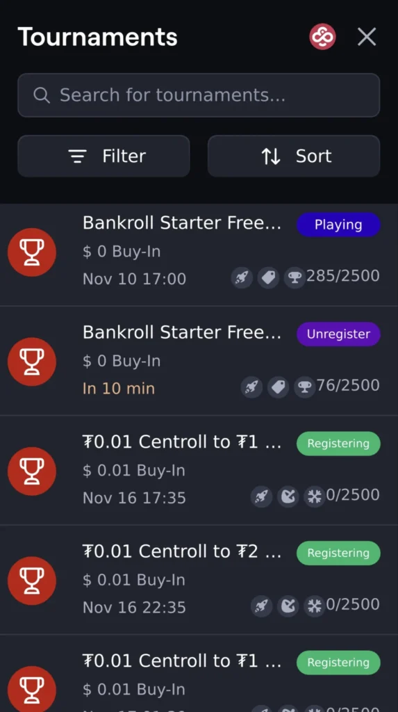 Mobile Poker Tournaments