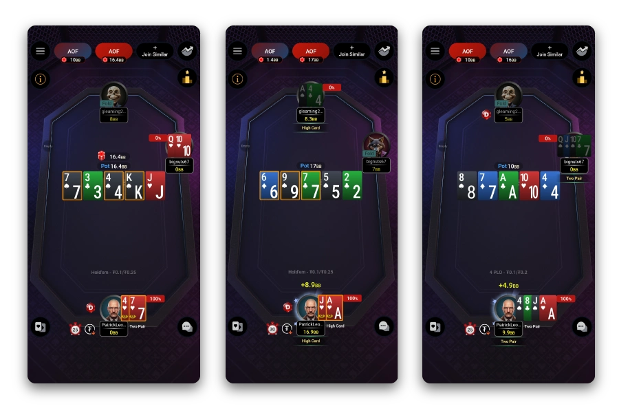 All-In or Fold Mobile App for iOS & Android