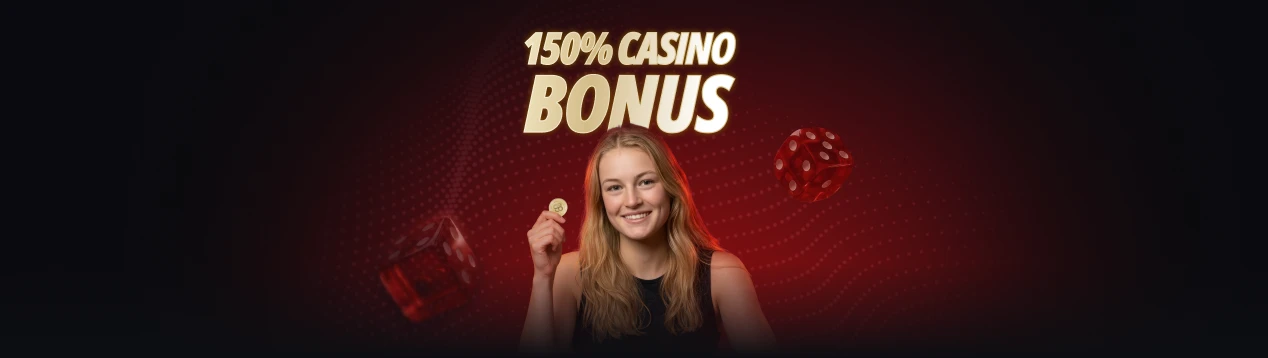 150% Casino Welcome Bonus + 100 Free Spins